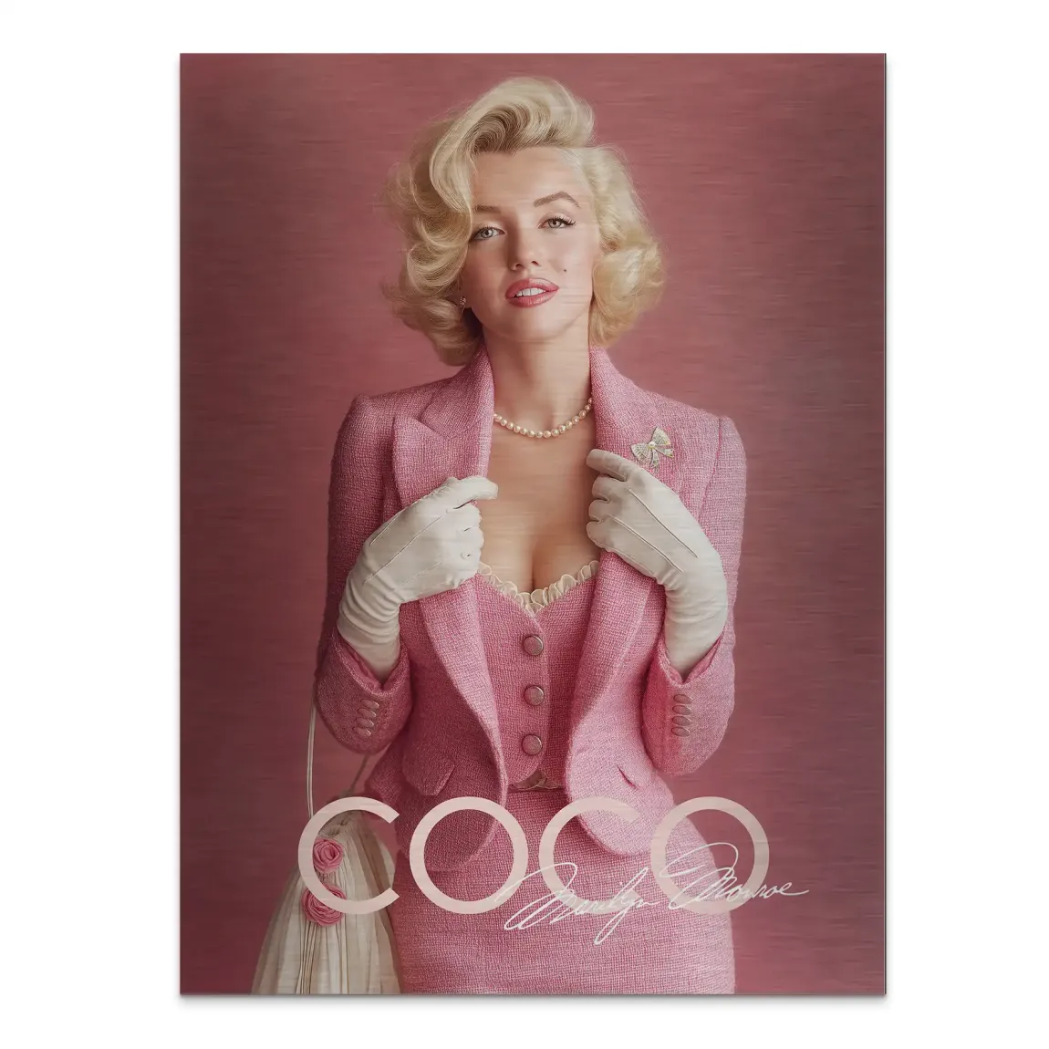 Eleganz in Rosé Monroe Aludibond Gebürstet Bild INGALERIE