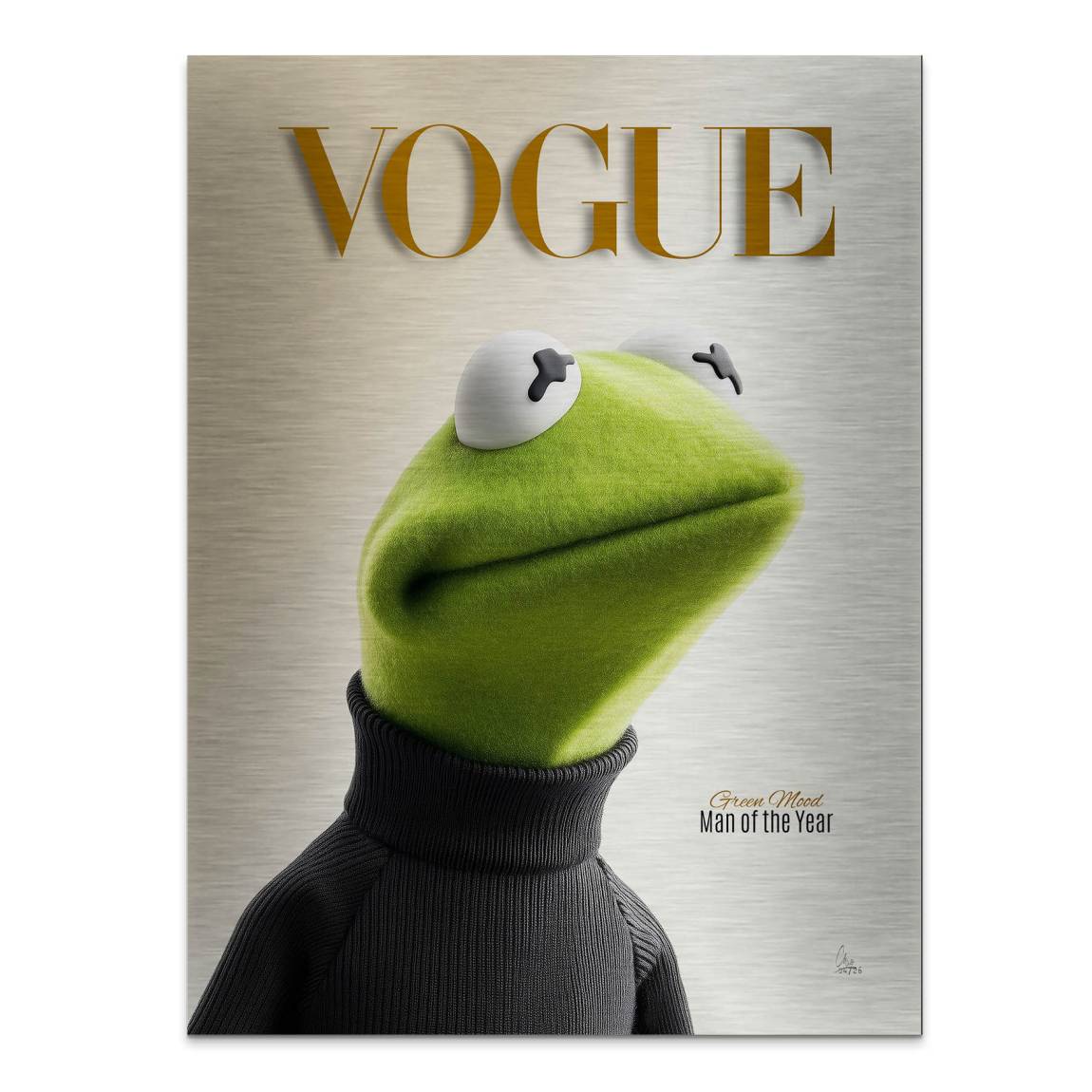Kermit Couture Aluminiumbild gebürstet
