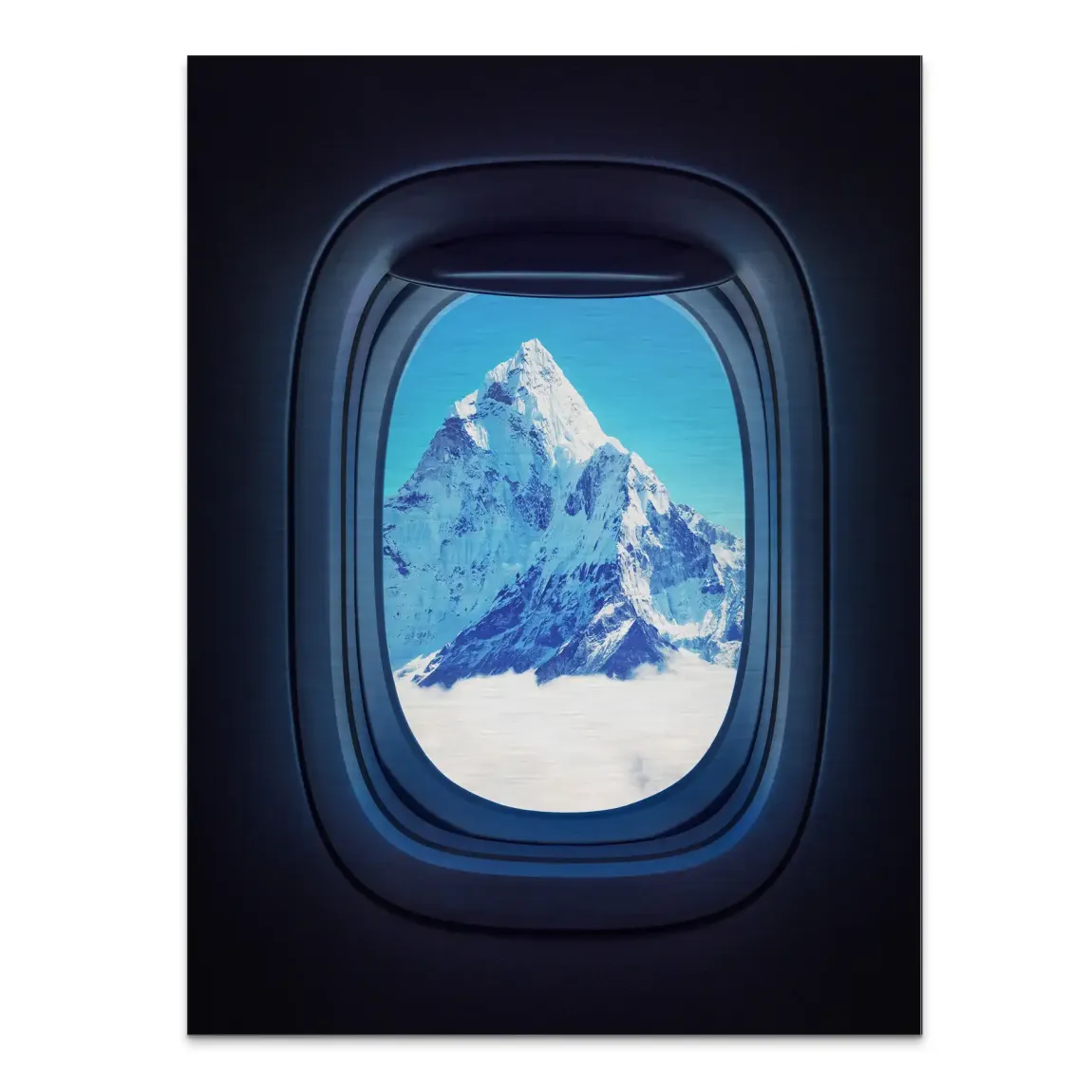Flugzeugfenster Mount Everest Alu Gebürstet Bild