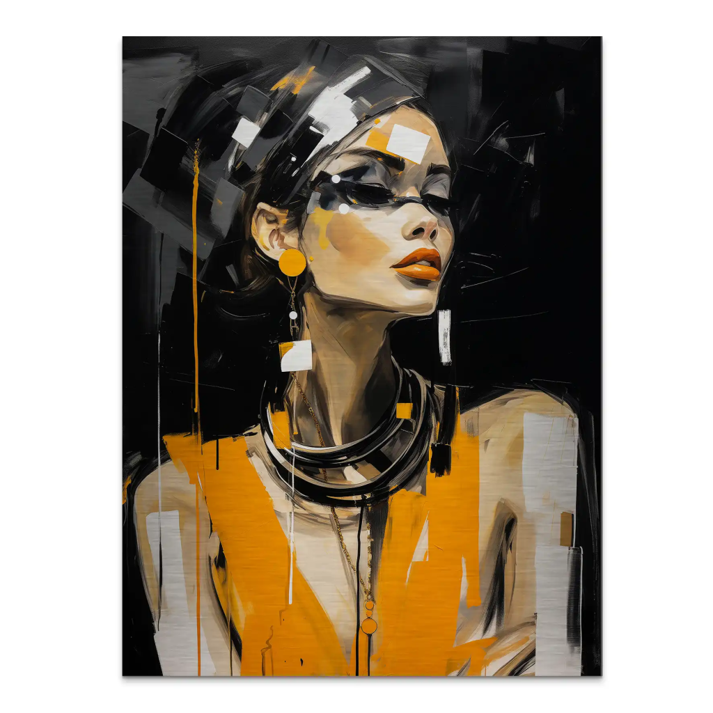 Abstrakt Style Lady Alu gebürstet Bild INGALERIE