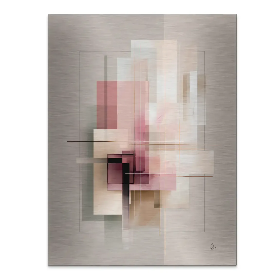 Soft Geometry Alu Gebürstet Bild