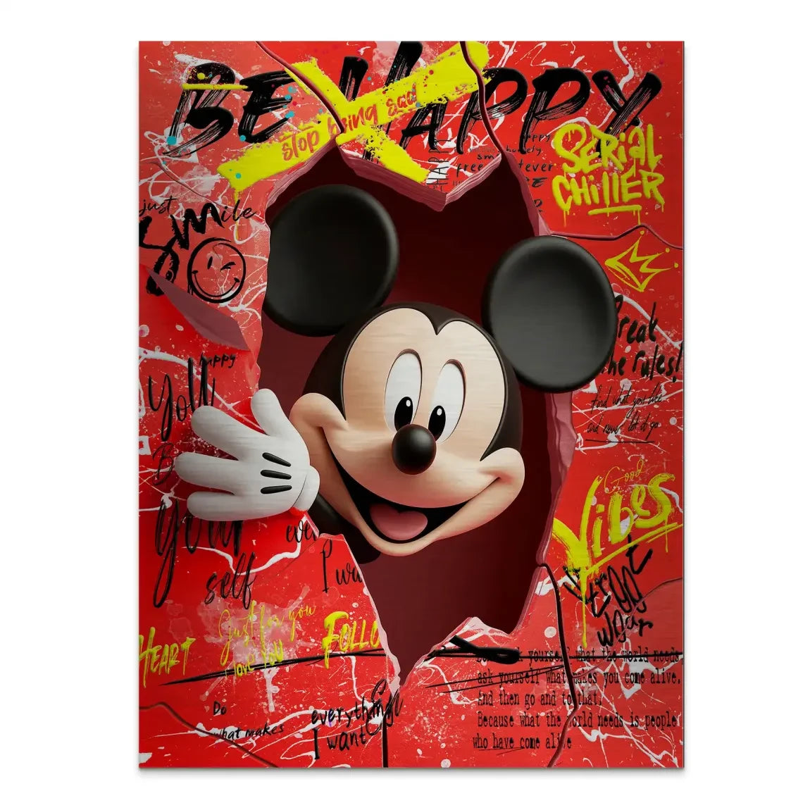 Charming Smile Micky Mouse Aludibond Gebürstet INGALERIE