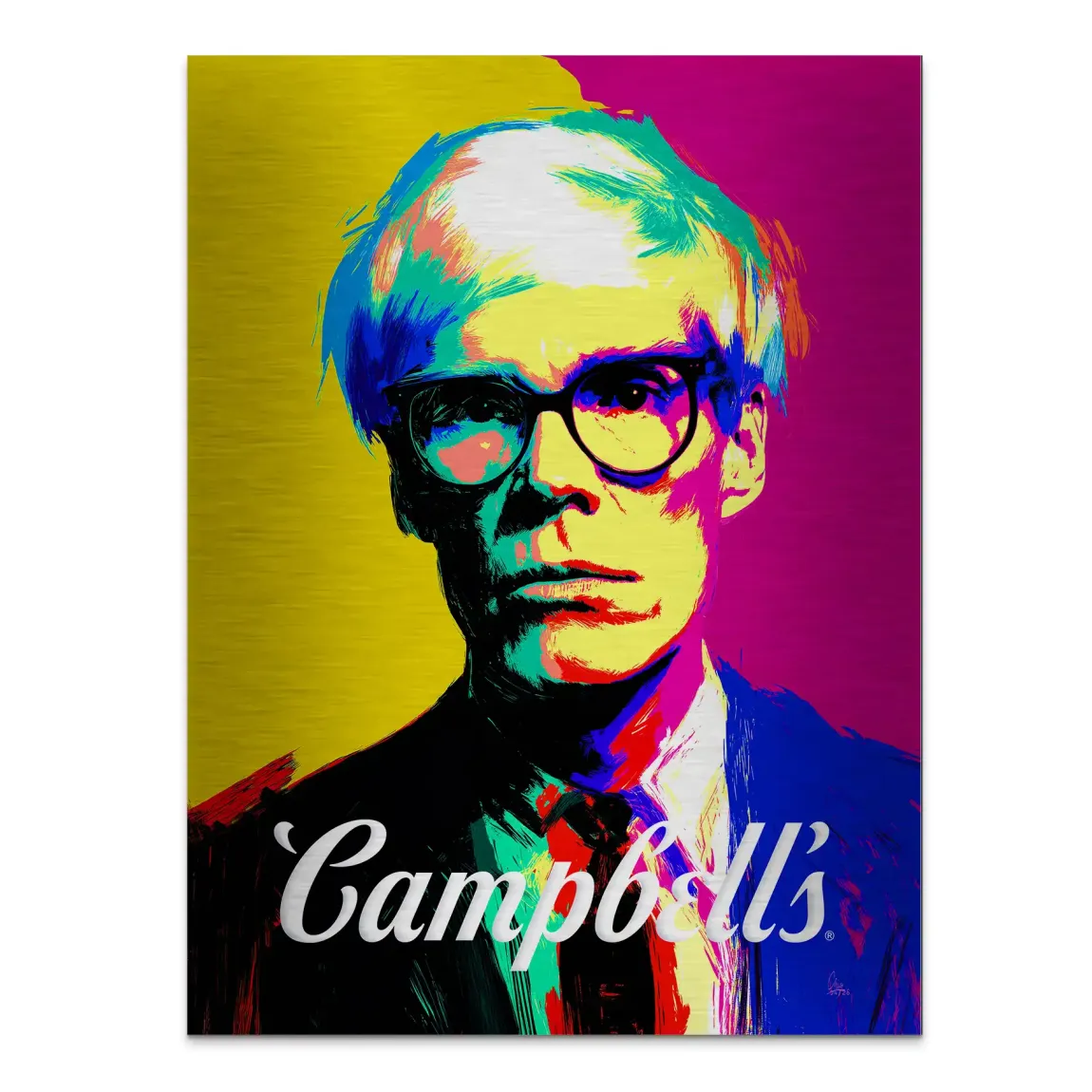 Campbell Popart Aluminiumbild gebürstet