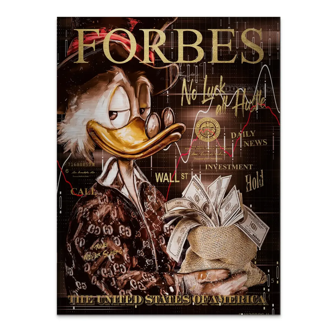 Mr Money Forbes Alu Gebürstet Bild