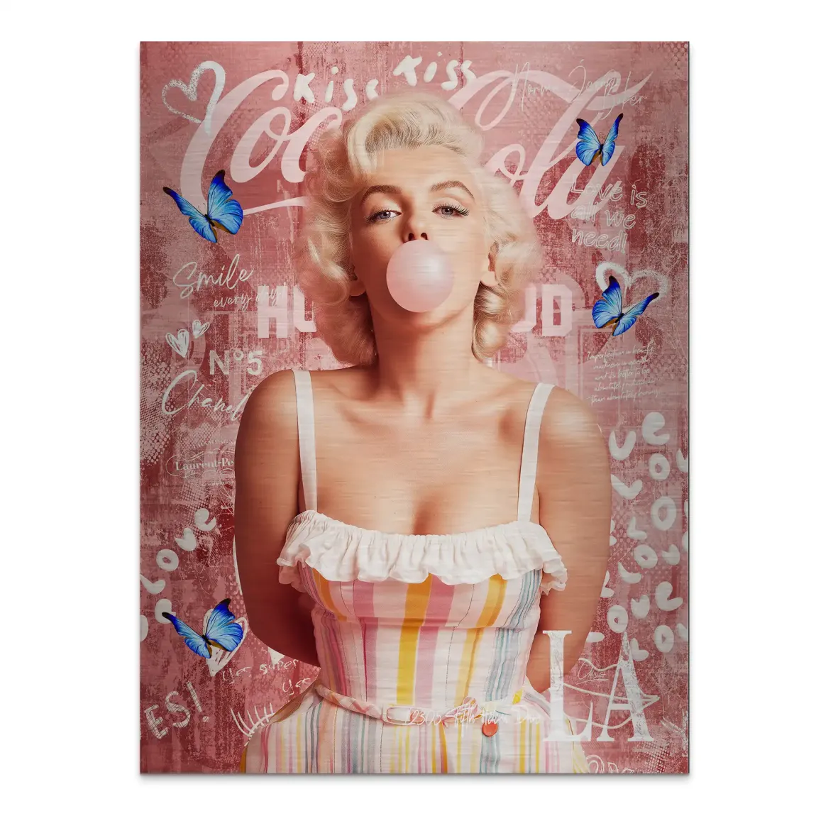Bubble Pop Hollywood Alu Gebürstet Bild INGALERIE
