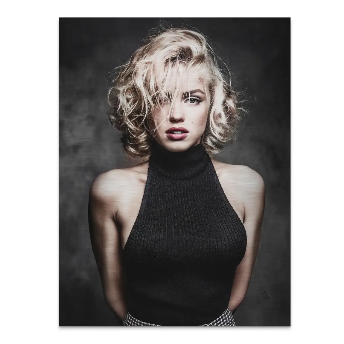 Midnight Allure Marilyn Monroe Alu Gebürstet Bild