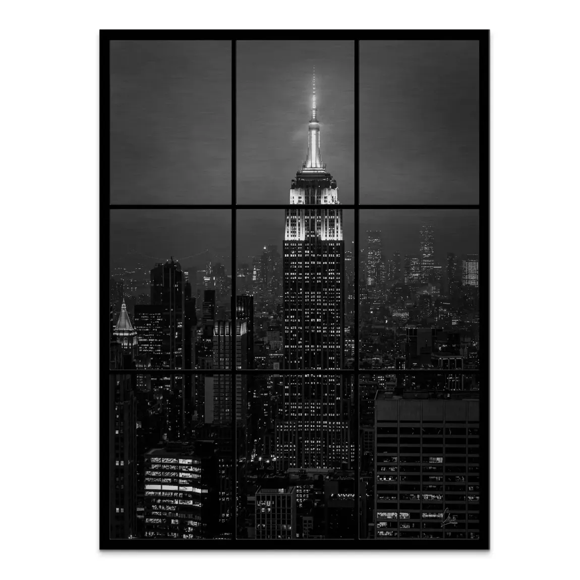 Midnight Crown New York Alu Gebürstet Bild