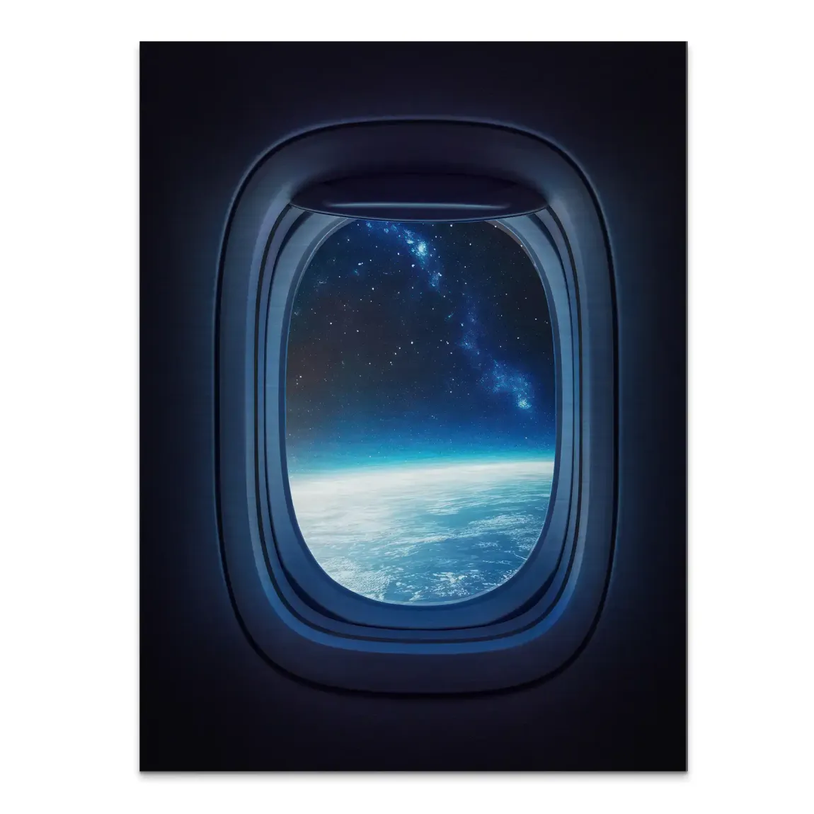 Flugzeugfenster Galaxie Alu Gebürstet Bild