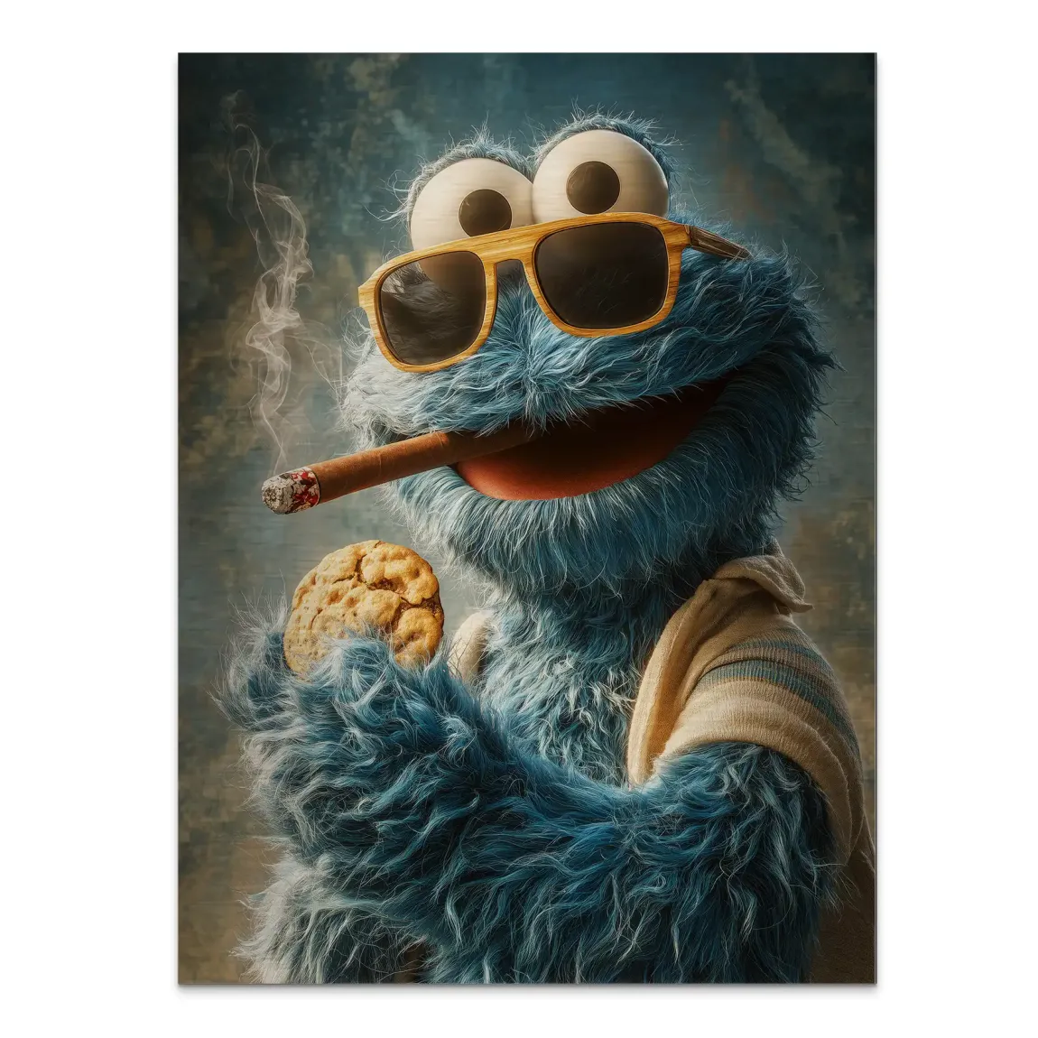 Cookie Monster Alu Gebürstet Bild