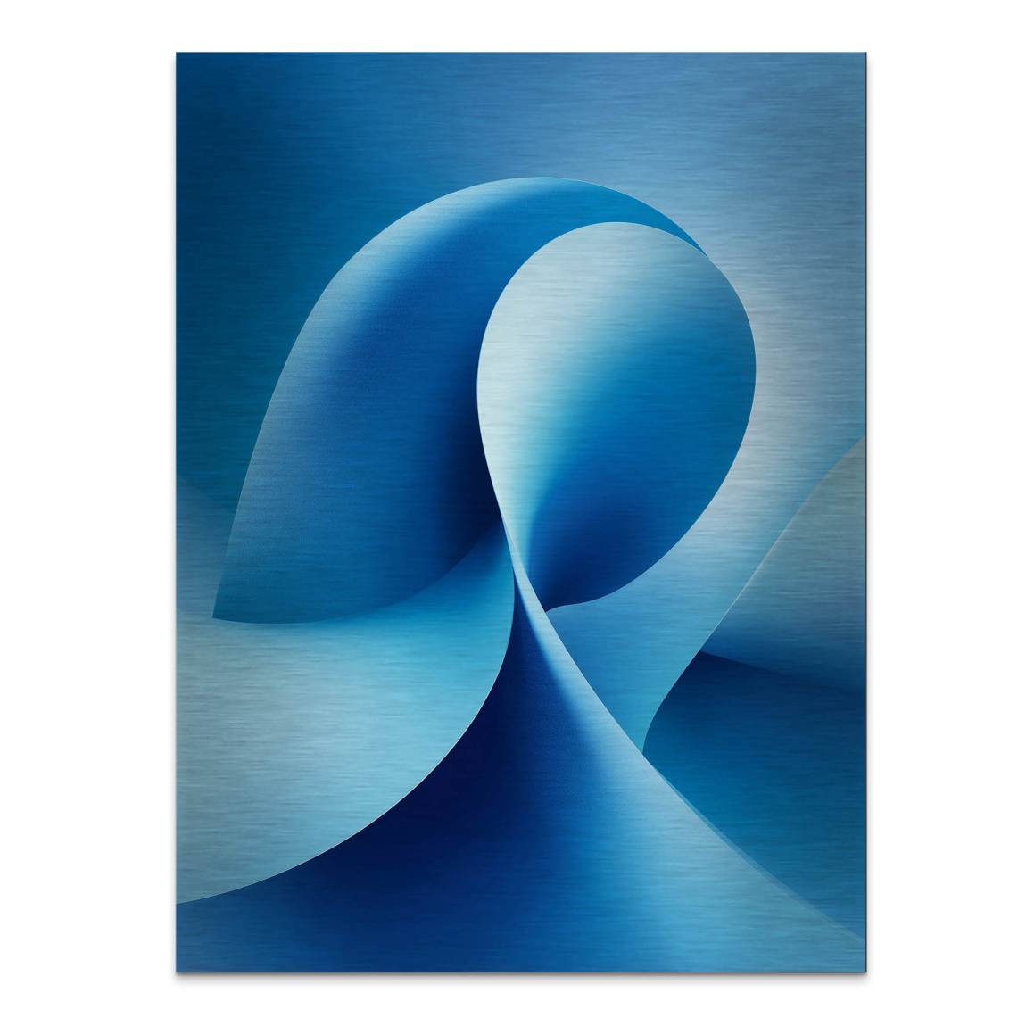 Blaue Welle Aluminiumbild gebürstet