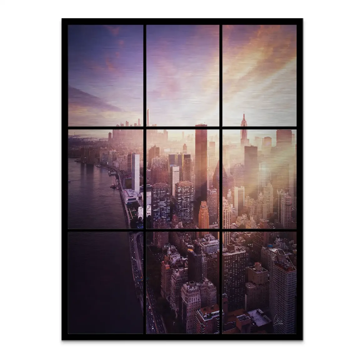 Manhattan View Alu Gebürstet Bild