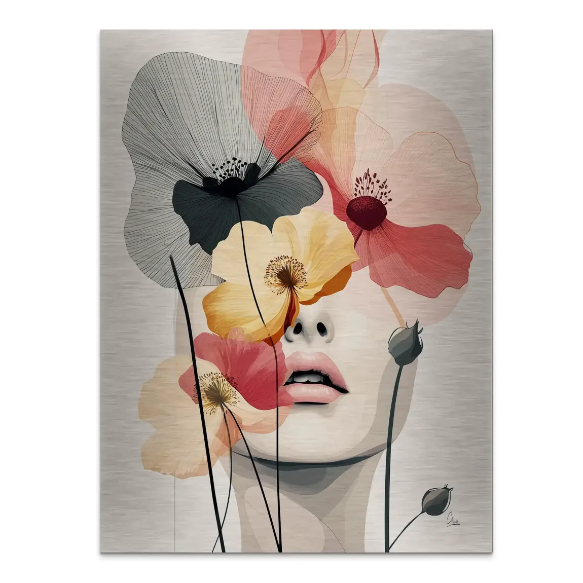 Floral Dream Alu Gebürstet Bild