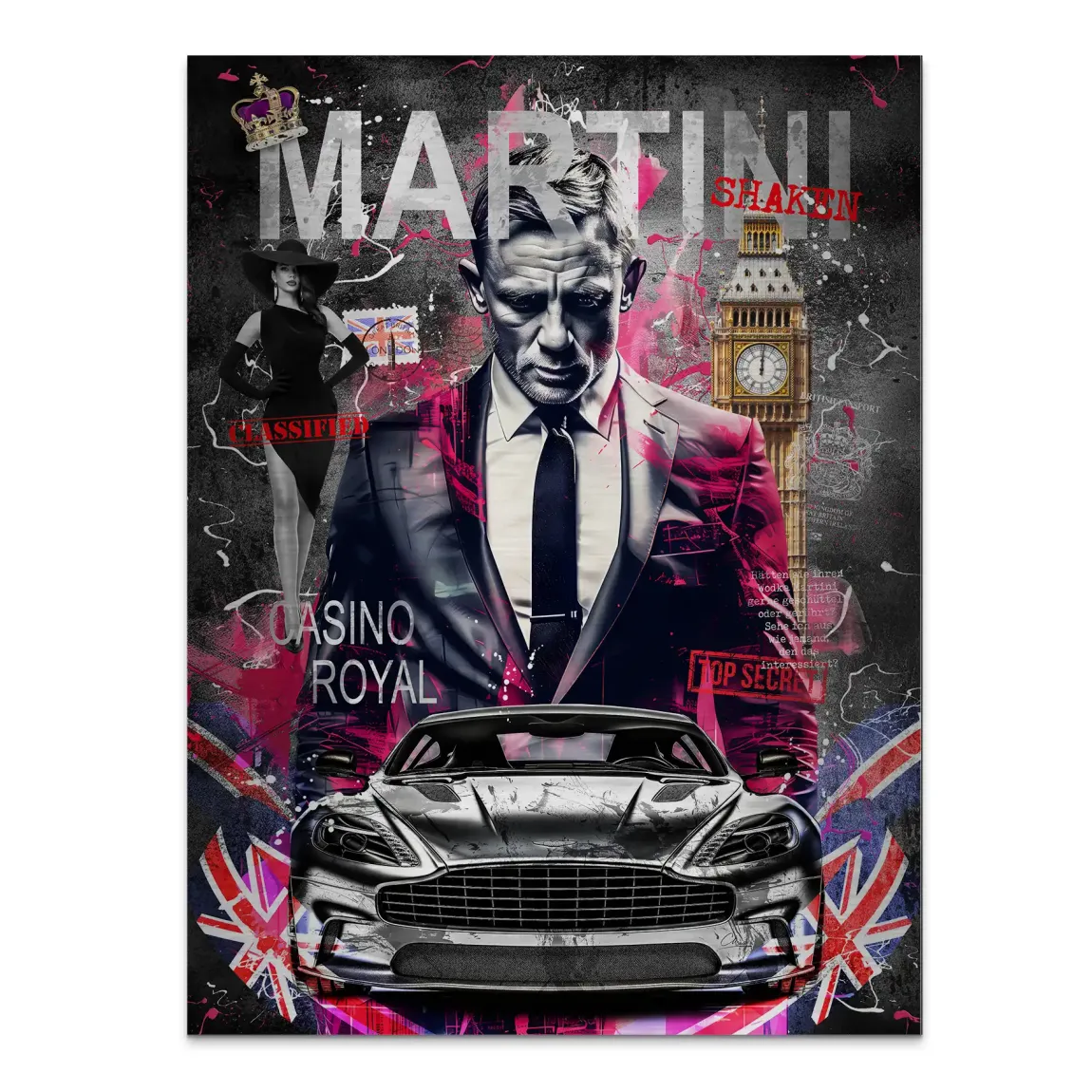James Bond Royale Martini Alu Gebürstet Bild