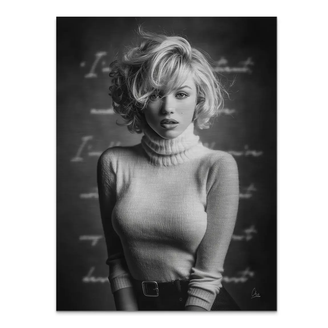 Marilyn Ikone Alu Gebürstet Bild