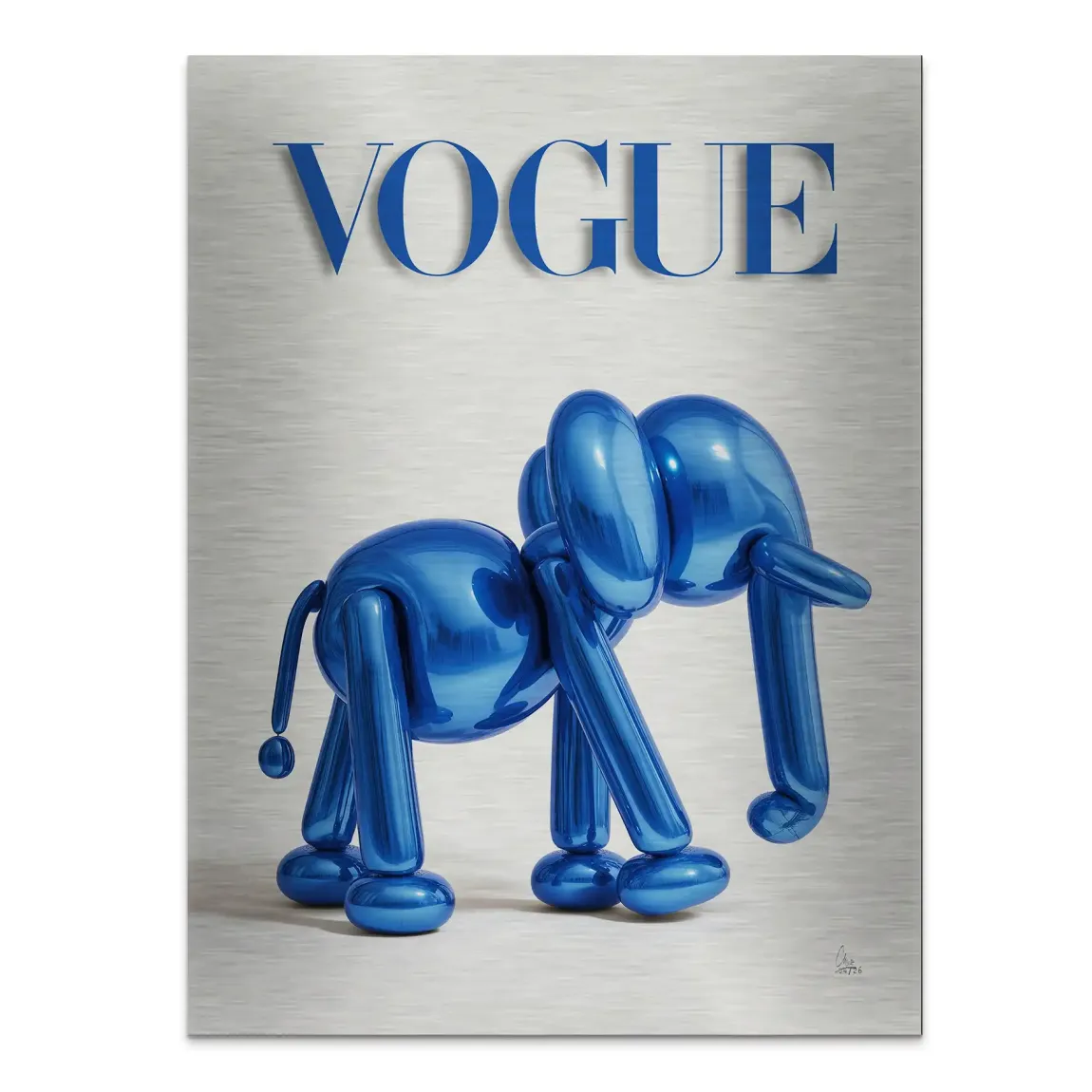 Ballon Elefant Chic Aluminiumbild gebürstet