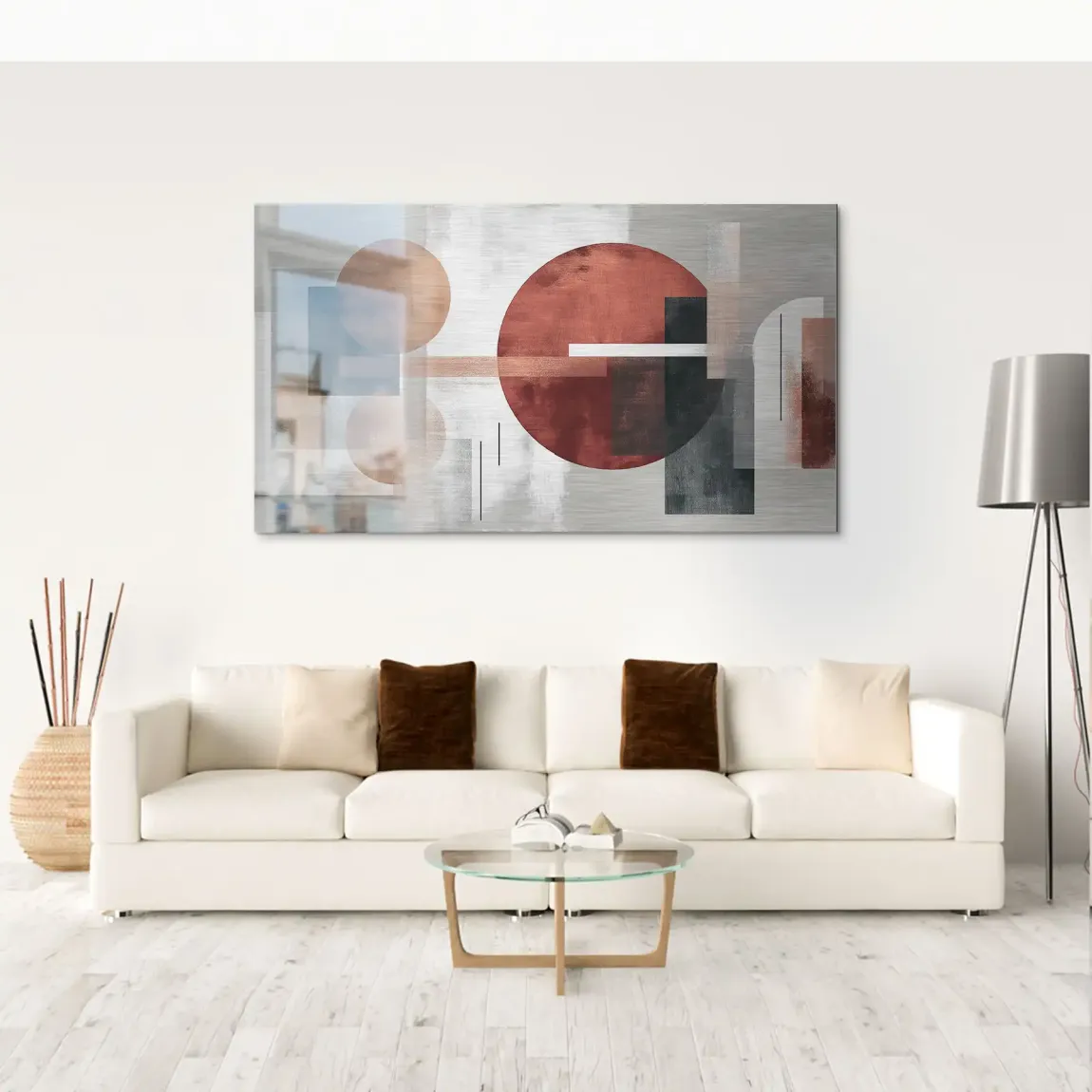 Abstrakte Geometrie Alu Gebürstet