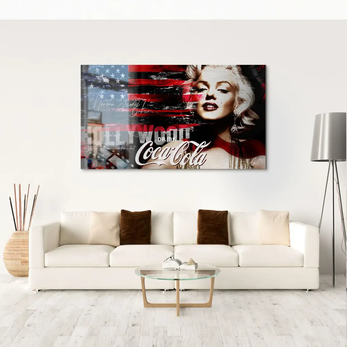 Marilyn Hollywood Glamour Alu Gebürstet