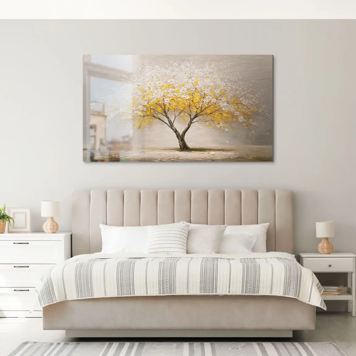 Golden Tree Art Alu Gebürstet