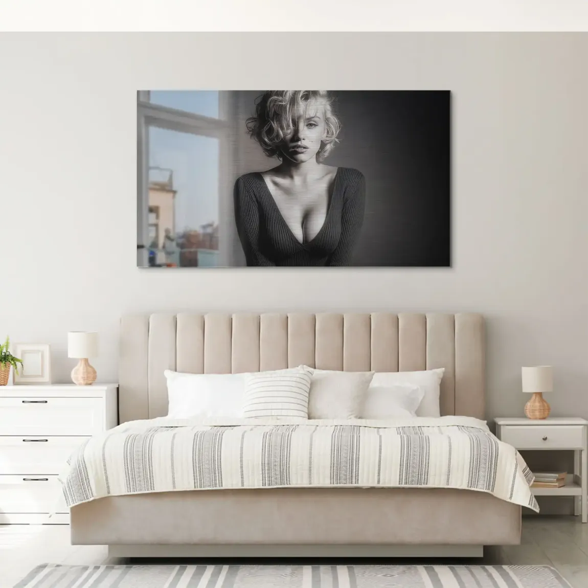 Marilyn Monroe Glam Night Alu Gebürstet