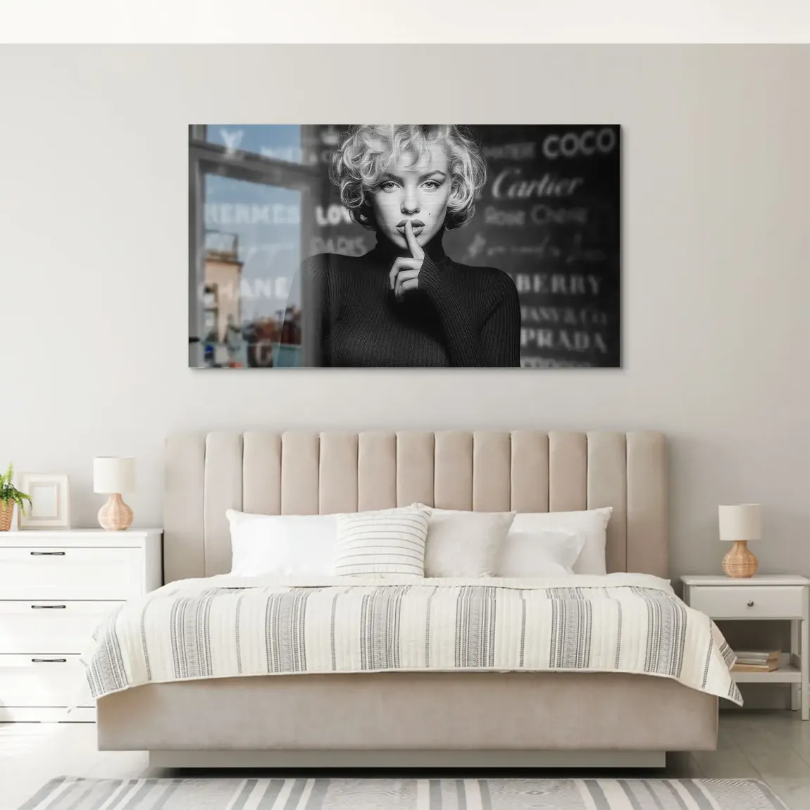 Marilyn Monroe Black Secret Alu Gebürstet