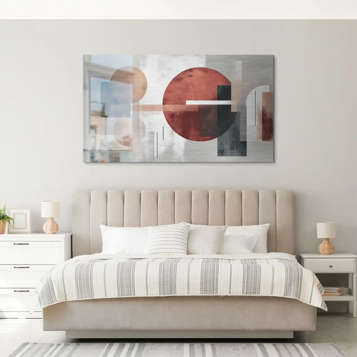 Abstrakte Geometrie Alu Gebürstet