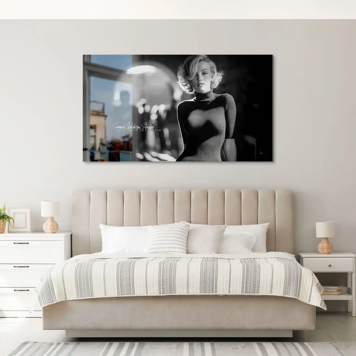 Marilyn Monroe Studio Aluminiumbild gebürstet