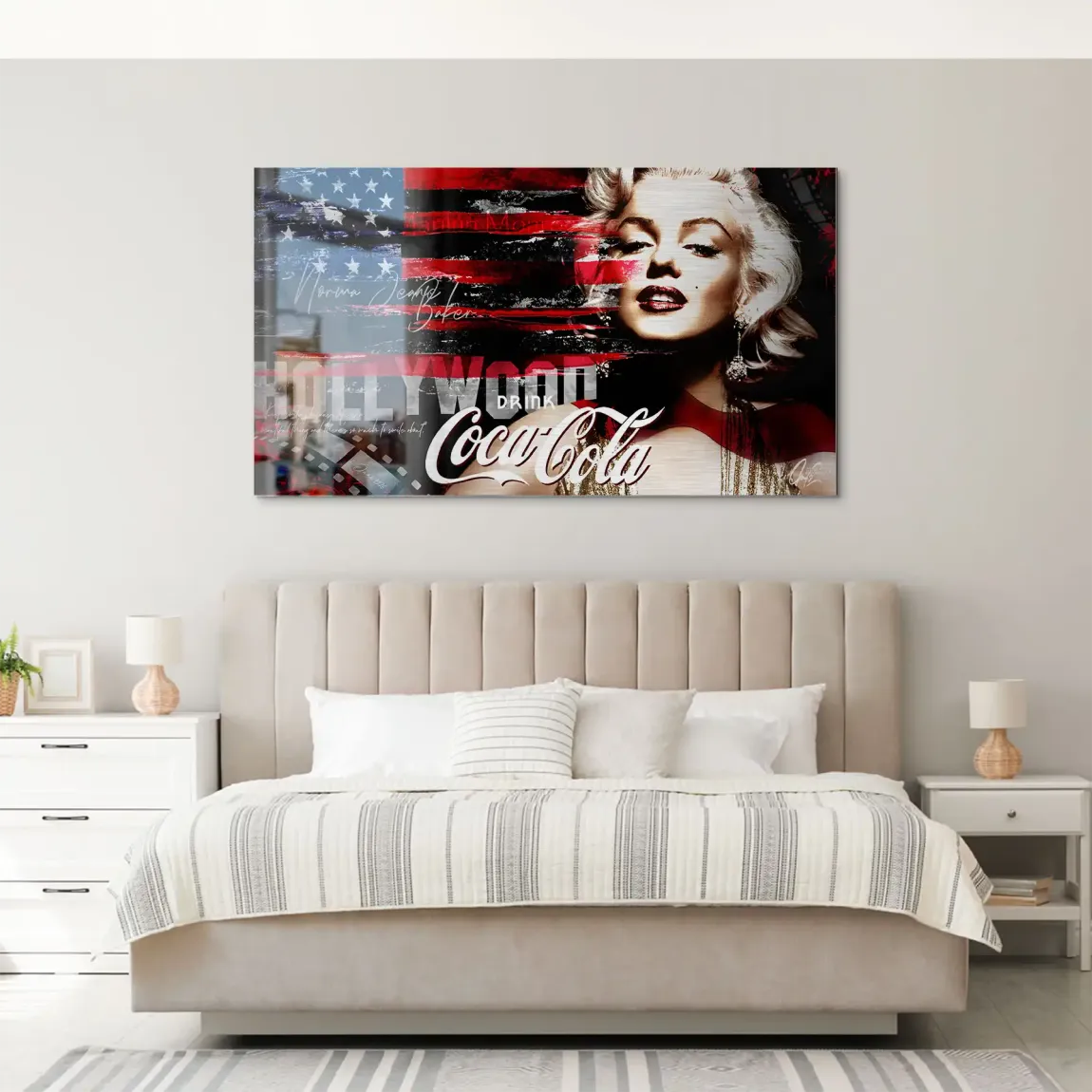 Marilyn Hollywood Glamour Alu Gebürstet