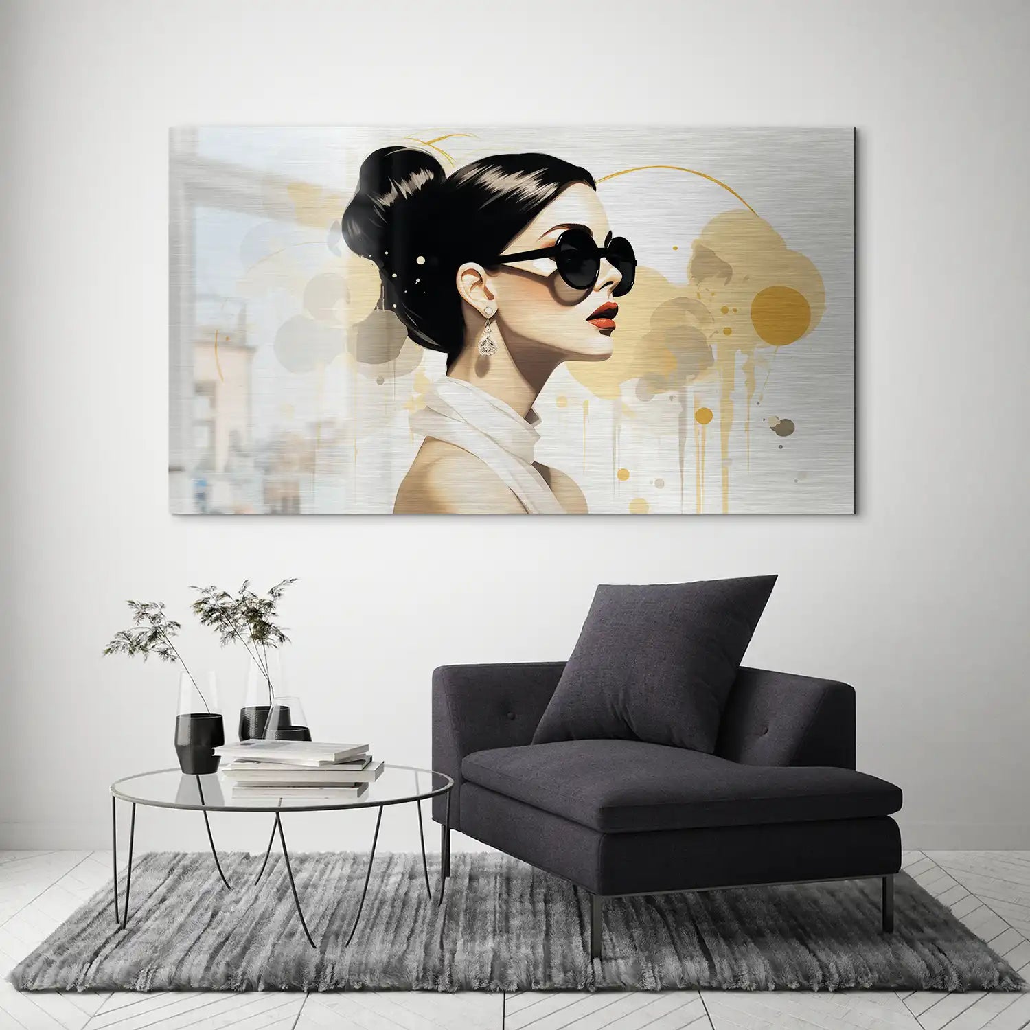 Beauty Glamour Alu Gebürstet Bild INGALERiE