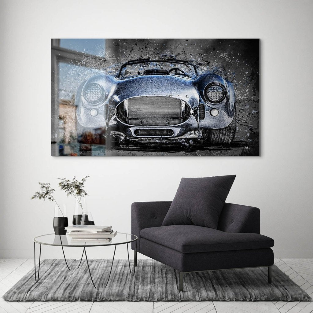 AC Cobra Abstrakt Blue Alu Gebürstet Bild INGALERIE