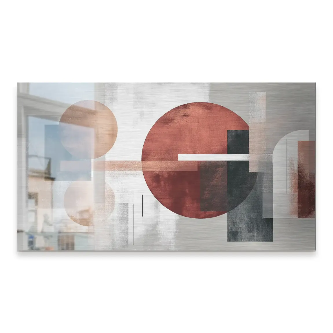 Abstrakte Geometrie Alu Gebürstet