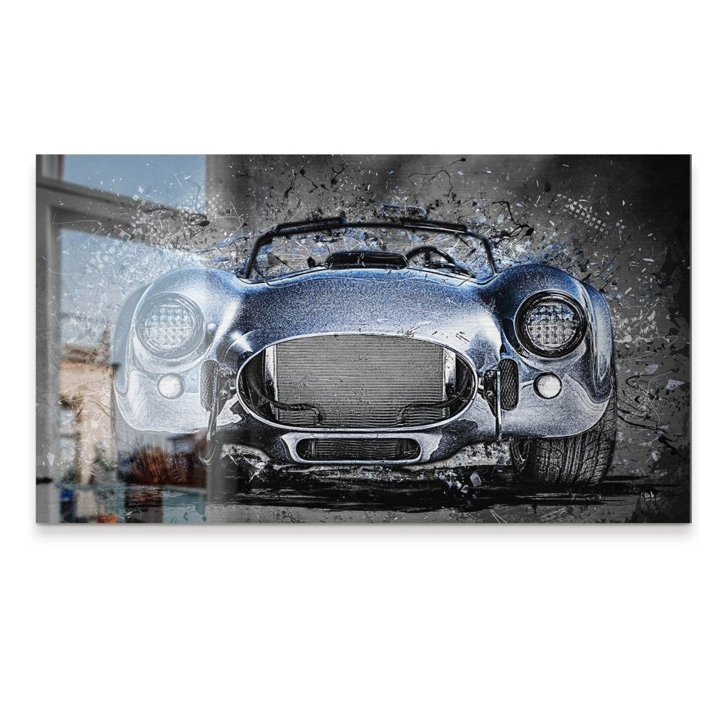 AC Cobra Abstrakt Blue Alu Gebürstet Bild INGALERIE