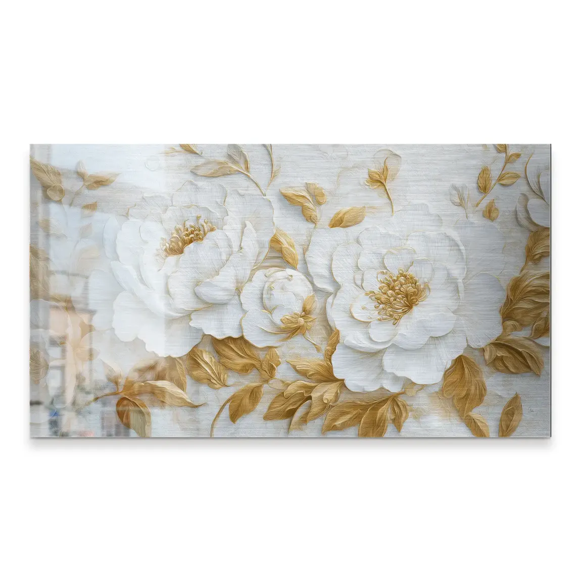 White Gold Rose Art Alu Gebürstet