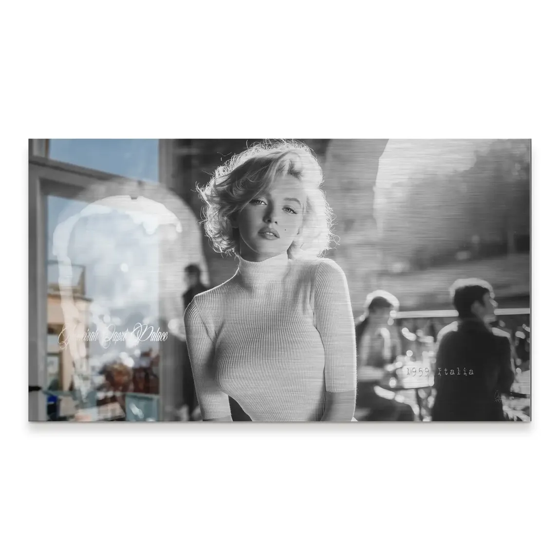 Marilyn Monroe Italia Aluminiumbild gebürstet