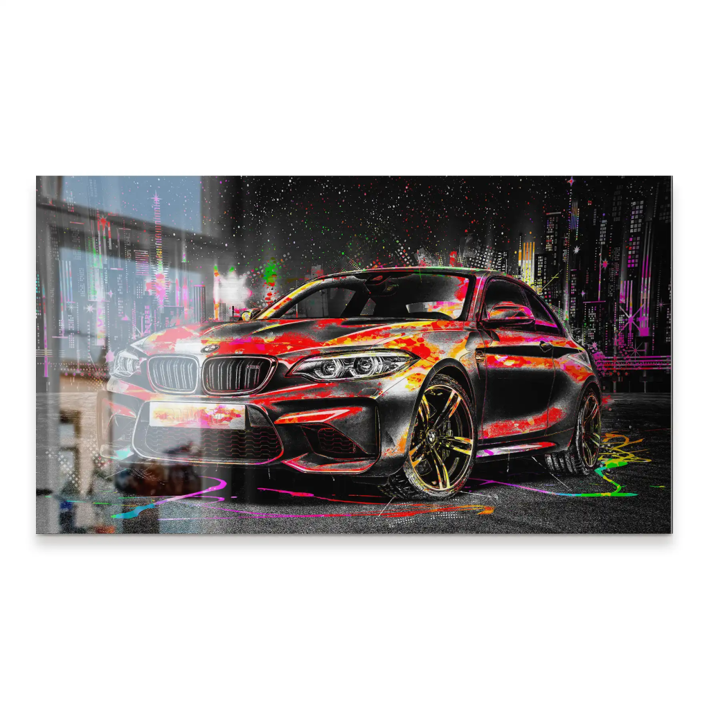 BMW M2 Pop Art Style Alu Gebürstet INGALERIE