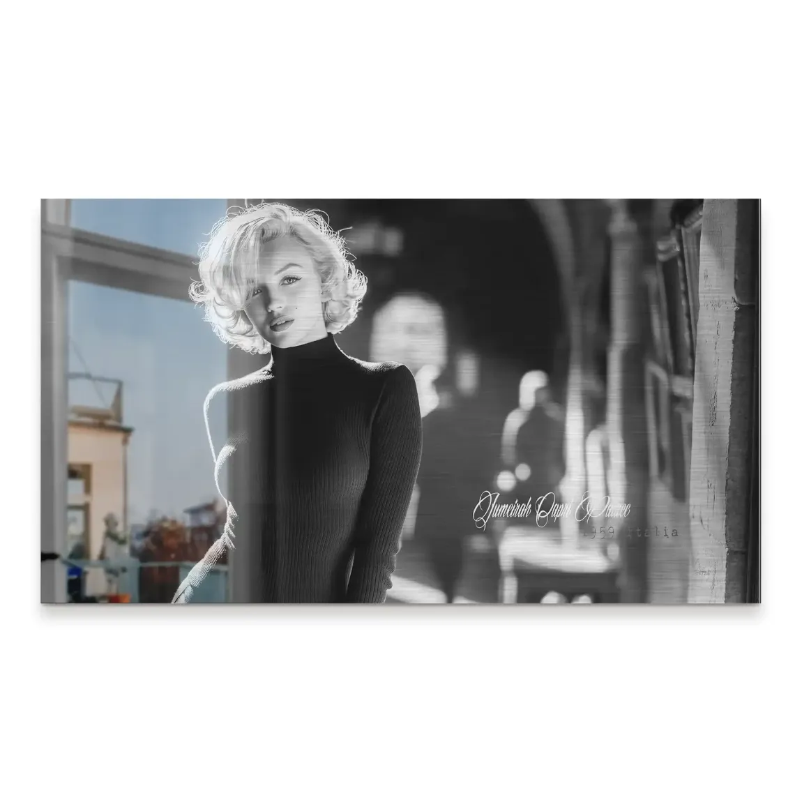 Marilyn Monroe Capri Aluminiumbild gebürstet