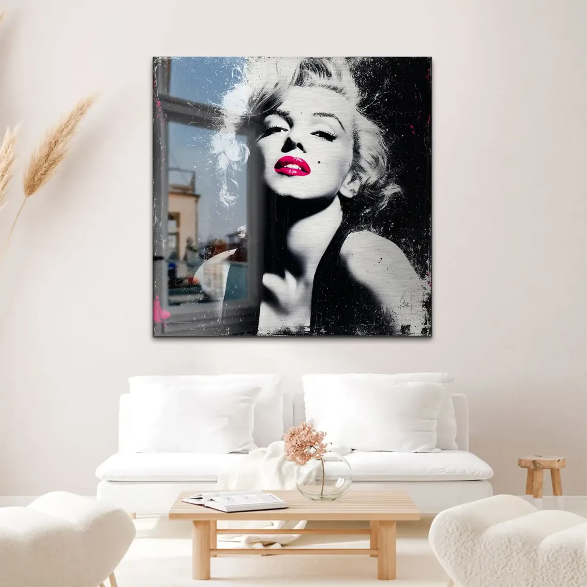 Monroe Noir Art Alu Gebürstet Bild