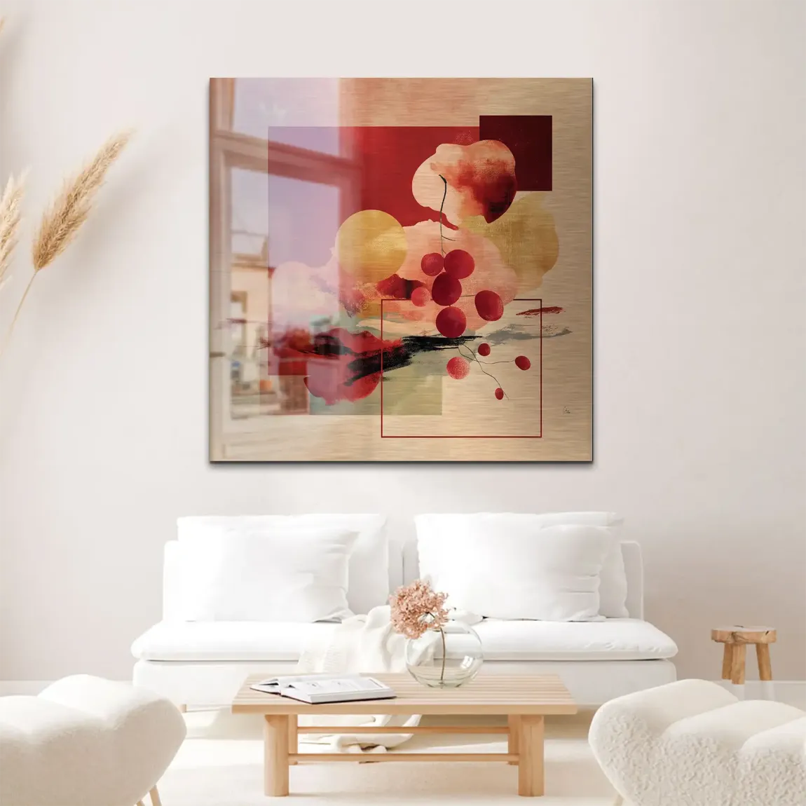 Scarlet Bloom Alu Gebürstet Bild