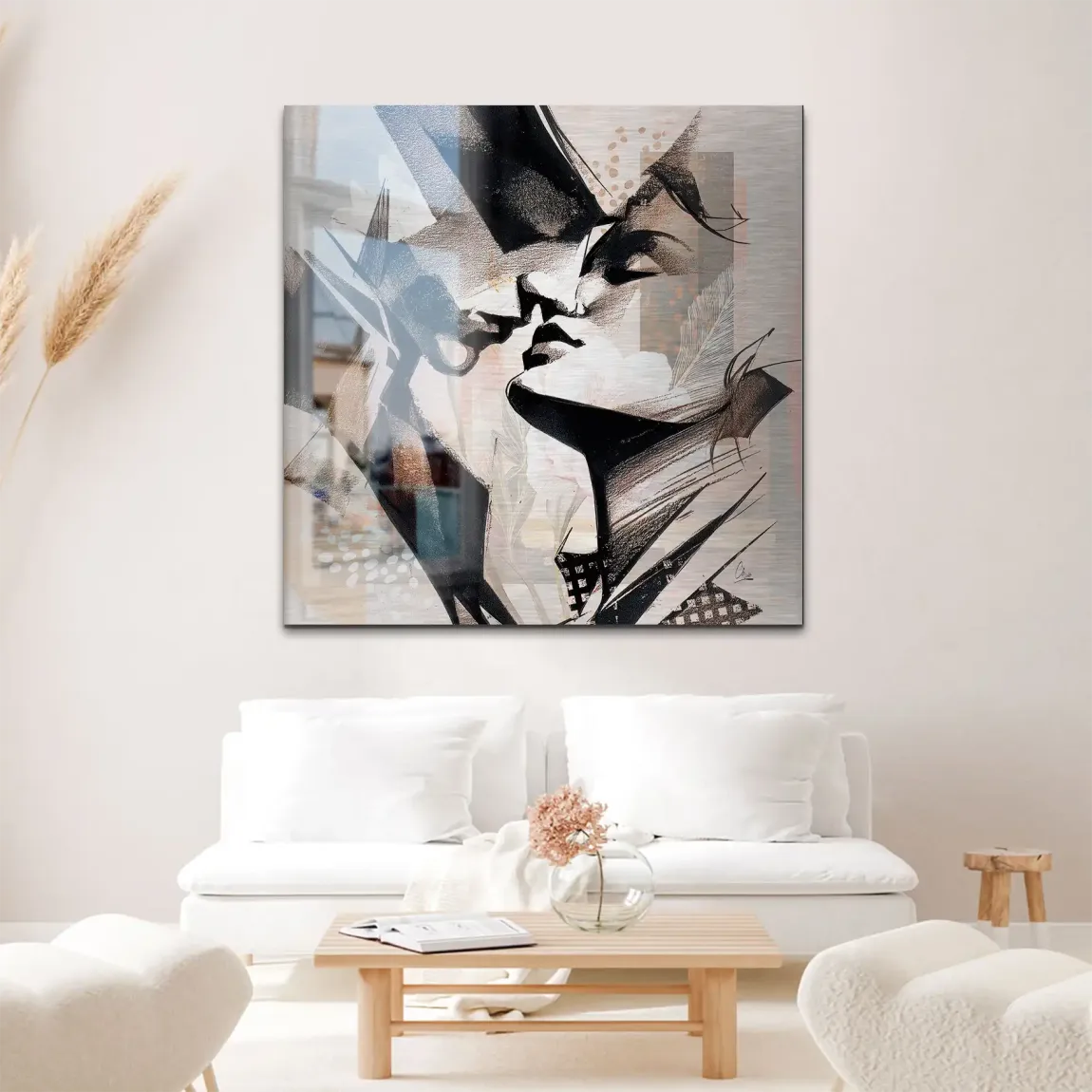 Soft Kiss Abstrakt Alu Gebürstet Bild