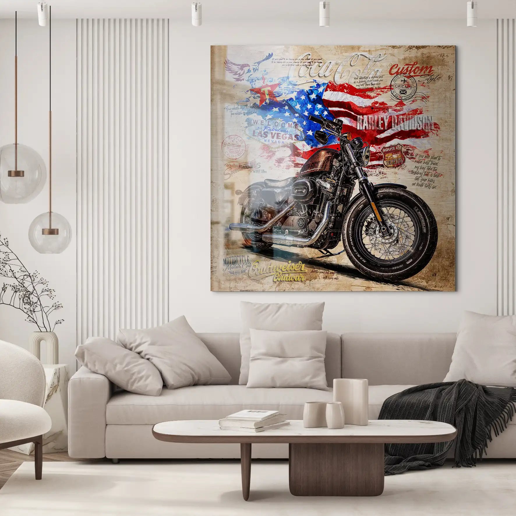 American Pulse auf gebürstetem Aluminium INGALERIE