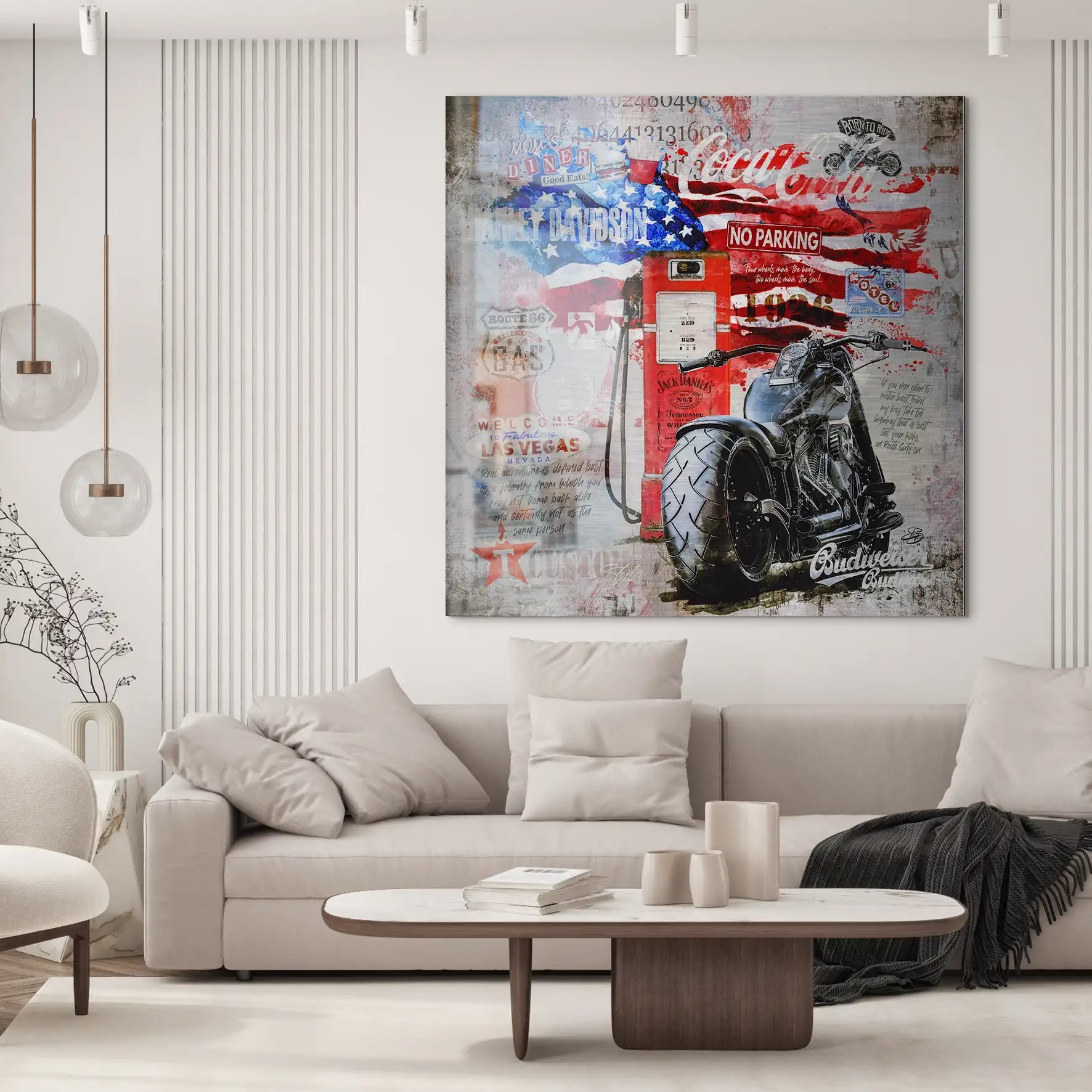 Ride the American Soul – Harley Alu gebürstet Bild INGALERIE