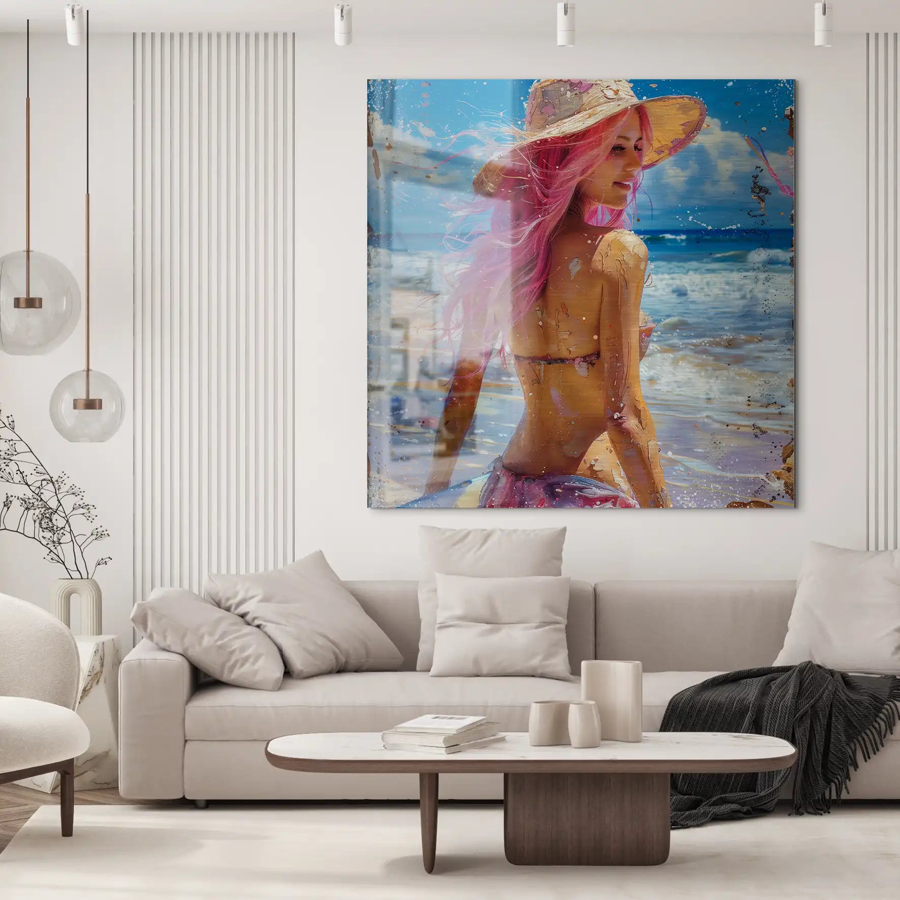 Beach Girl Alu Gebürstet Bild INGALERIE