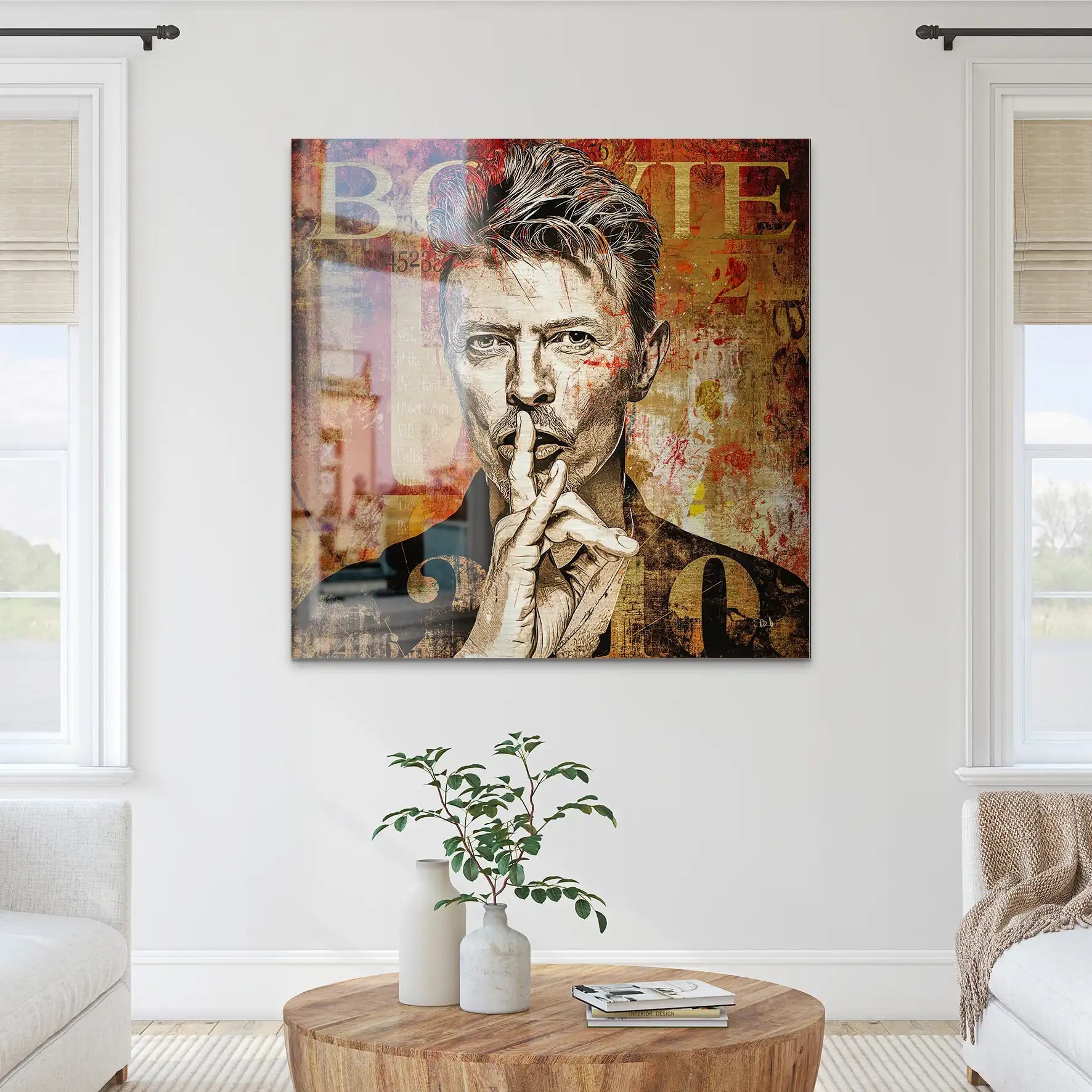 David Bowie Abstrakt Modern Style Alu Gebürstet INGALERIE