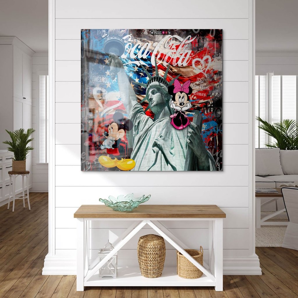 Micky USA Pop Art Alu Gebürstet INGALERIE