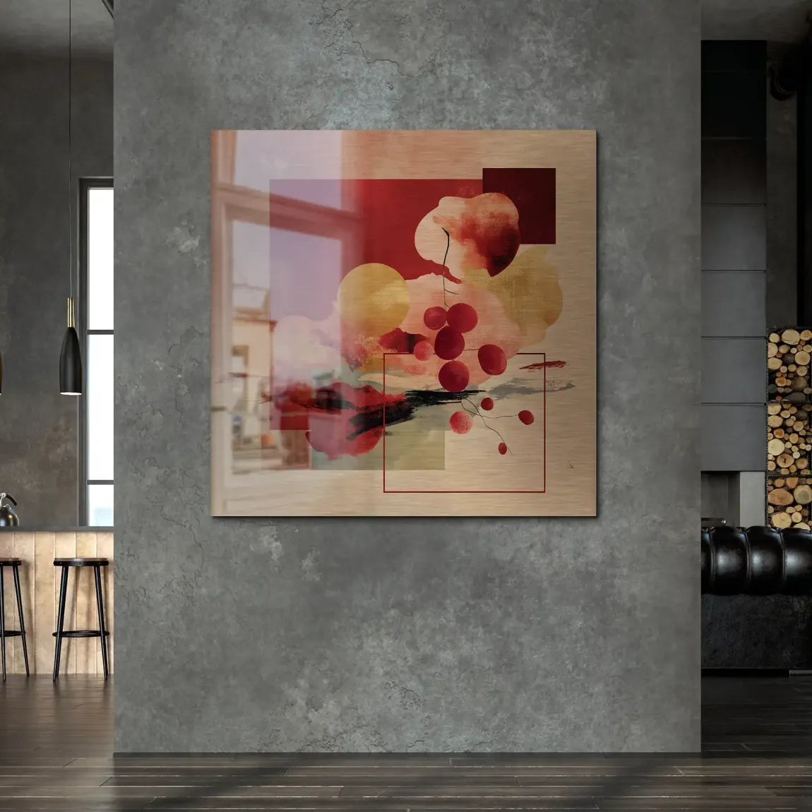 Scarlet Bloom Alu Gebürstet Bild