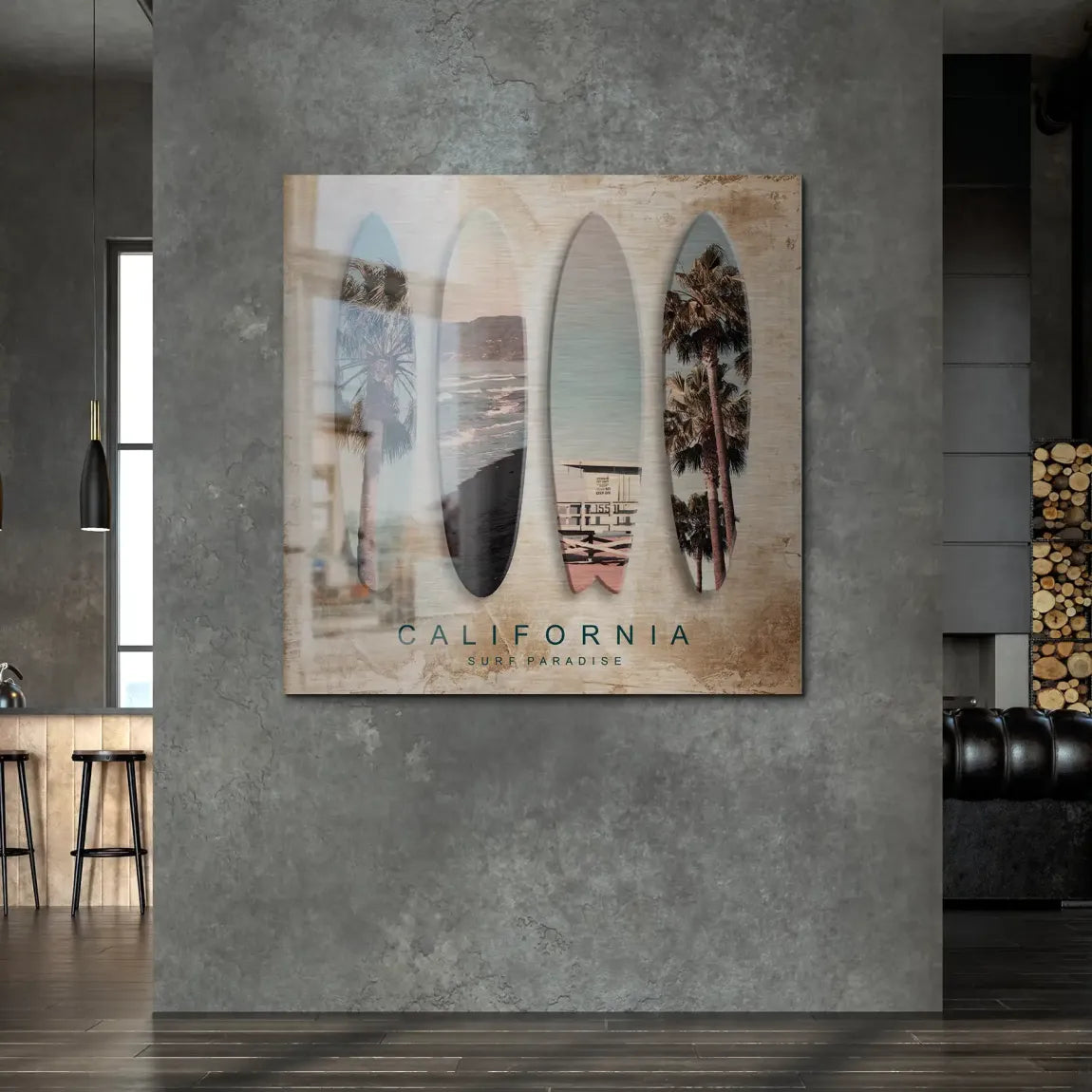 California Coast Art Alu Gebürstet Bild