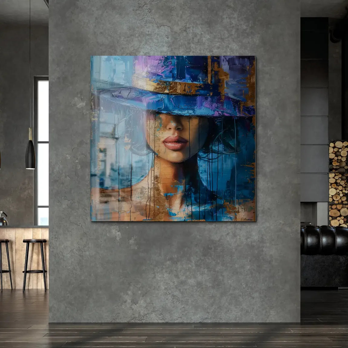 Blue Mystery Alu Gebürstet Bild