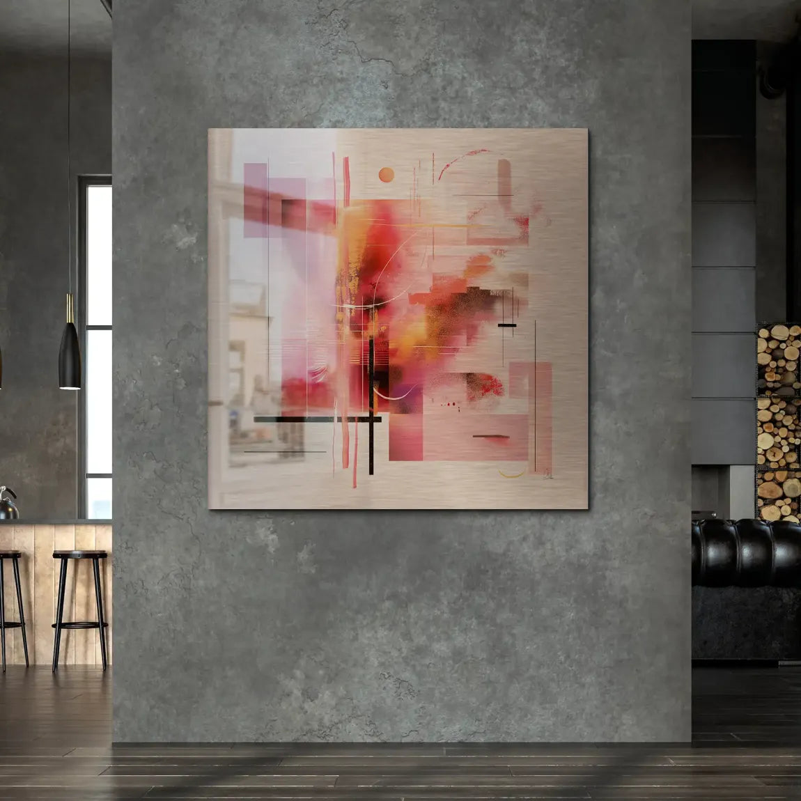 Infinite Glow Alu Gebürstet Bild