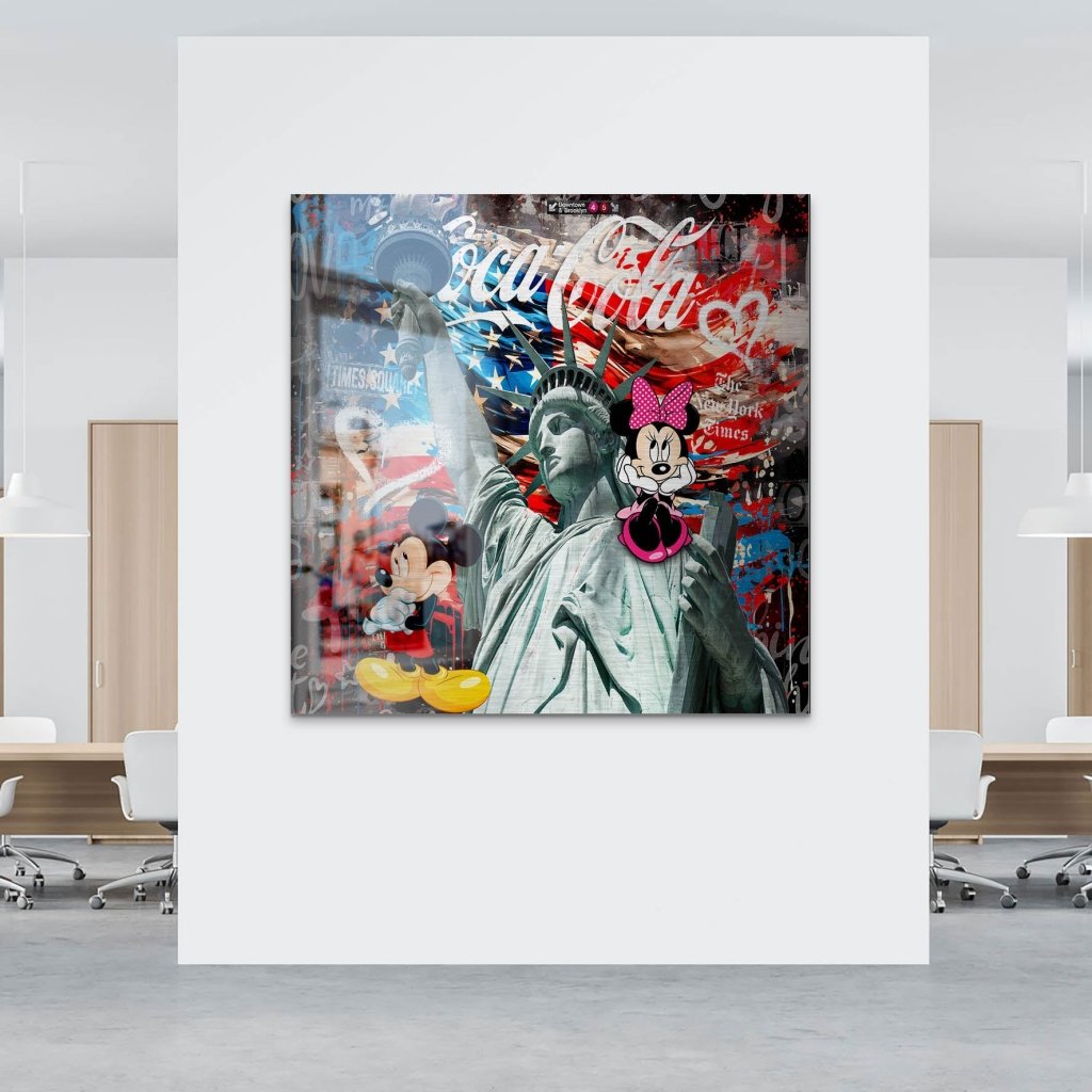 Micky USA Pop Art Alu Gebürstet INGALERIE