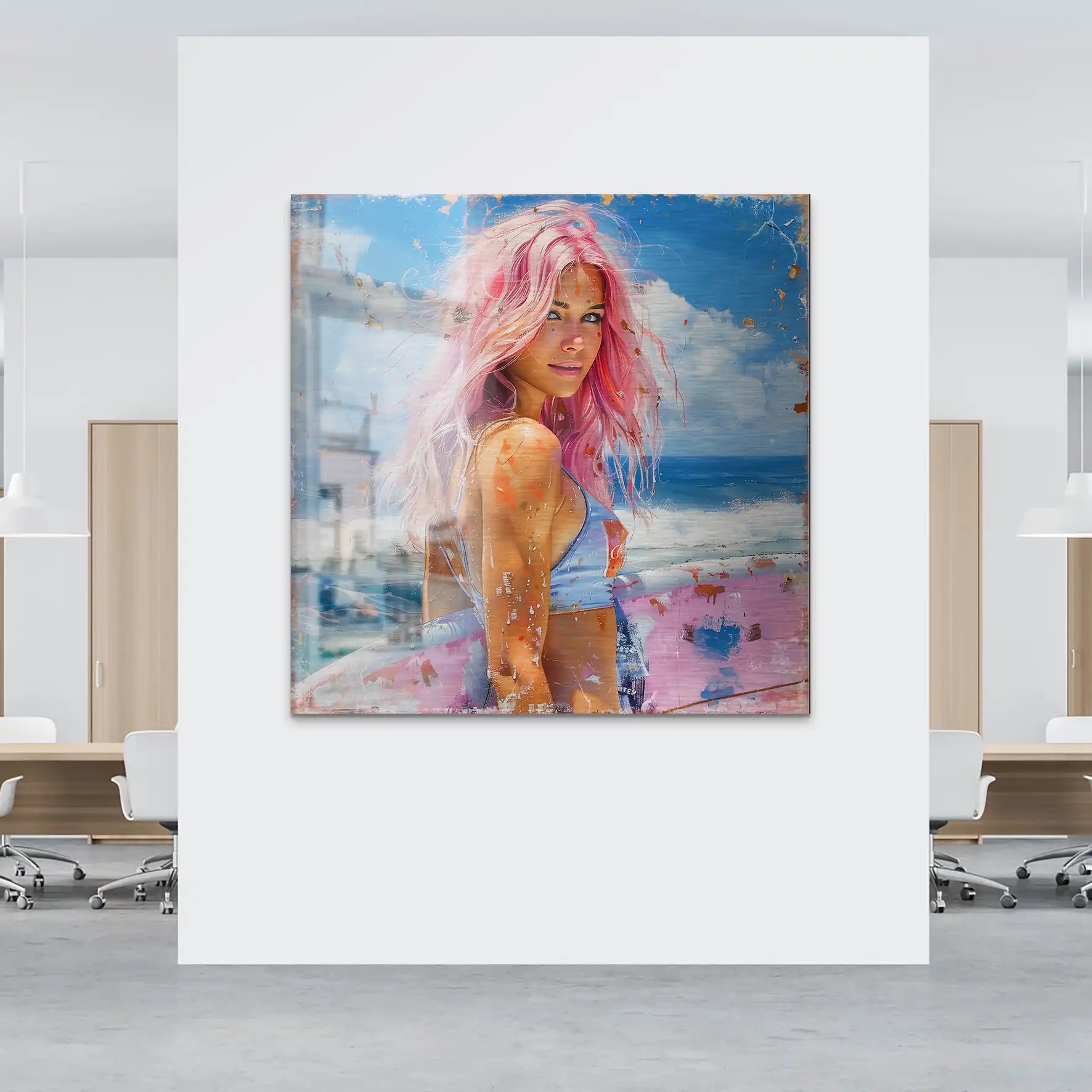 Beach Girl Nr.4 Alu Gebürstet Bild INGALERIE