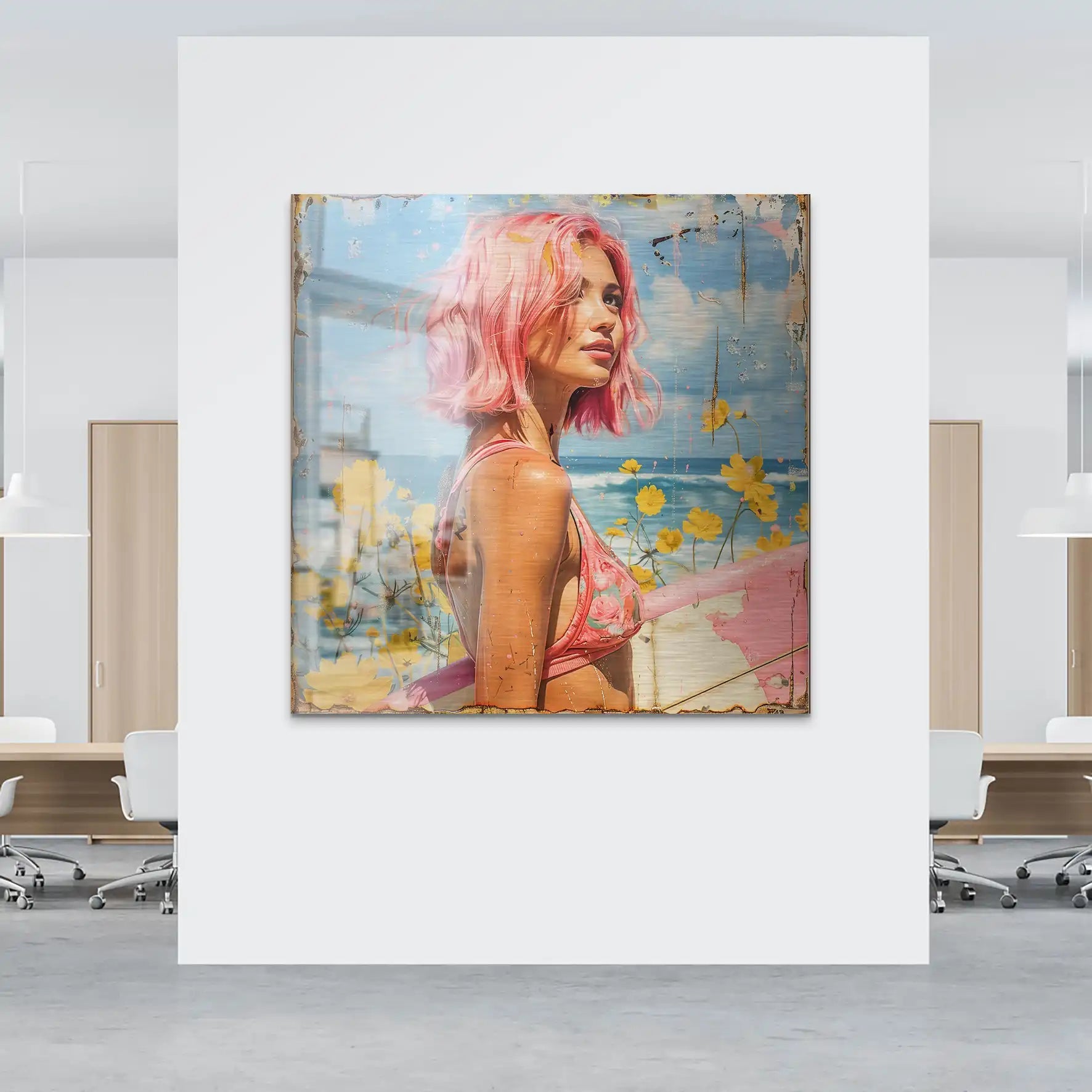 Beach Girl Nr.2 Alu Gebürstet Bild INGALERIE